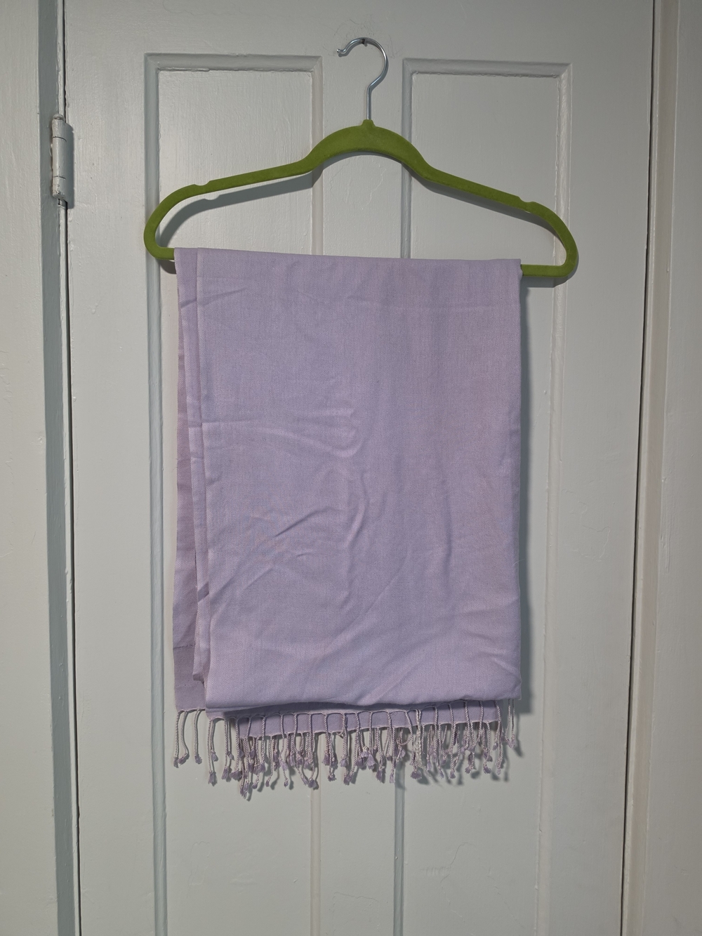 The Cashmere Shop 100% Cashmere Lavender Fringe Scarf | Soft Luxury Wrap